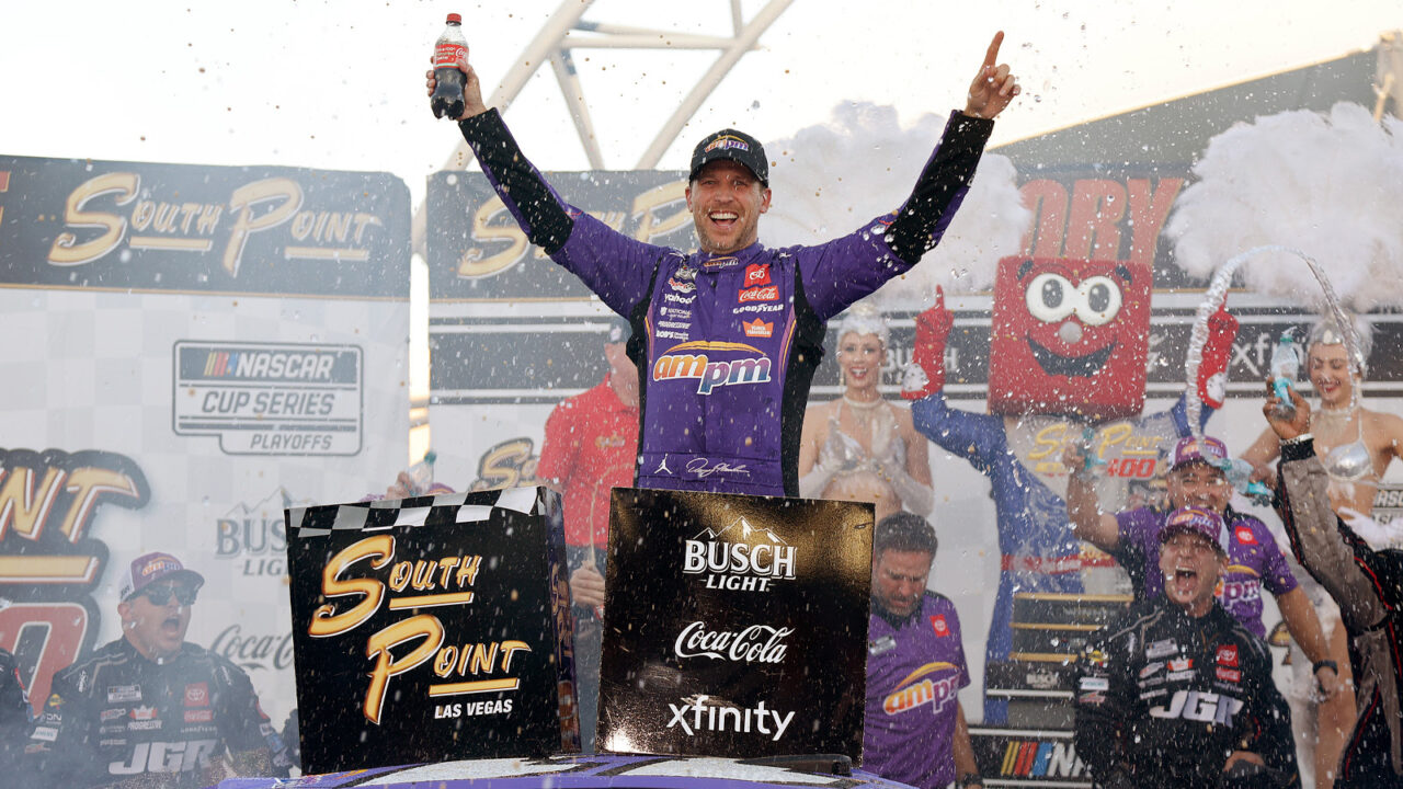 Denny Hamlin VL South Point 400 Las Vegas PC Logan Riely Getty
