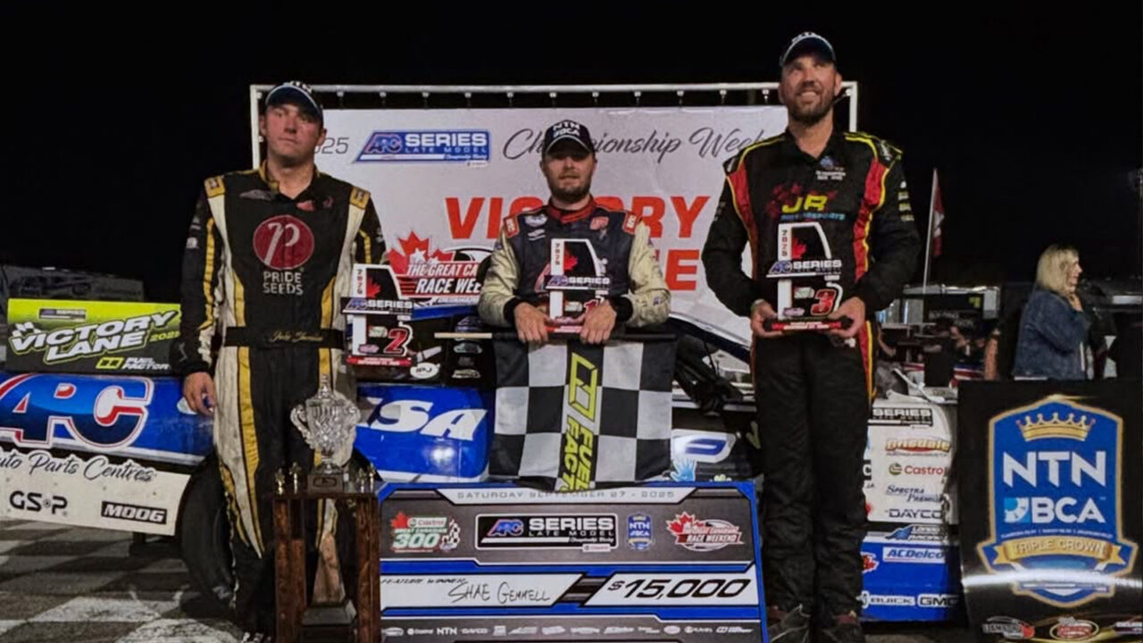 Great Canadian 300 Podium 2025 Gemmell Sheridan Fitzpatrick