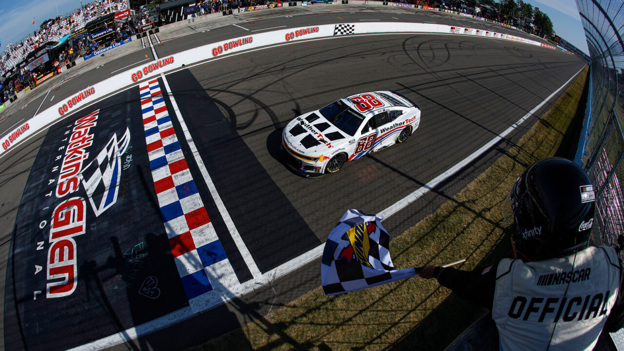Shane Van Gisbergen Checkered Flag 2025 Watkins Glen PC Sean Gardner Getty
